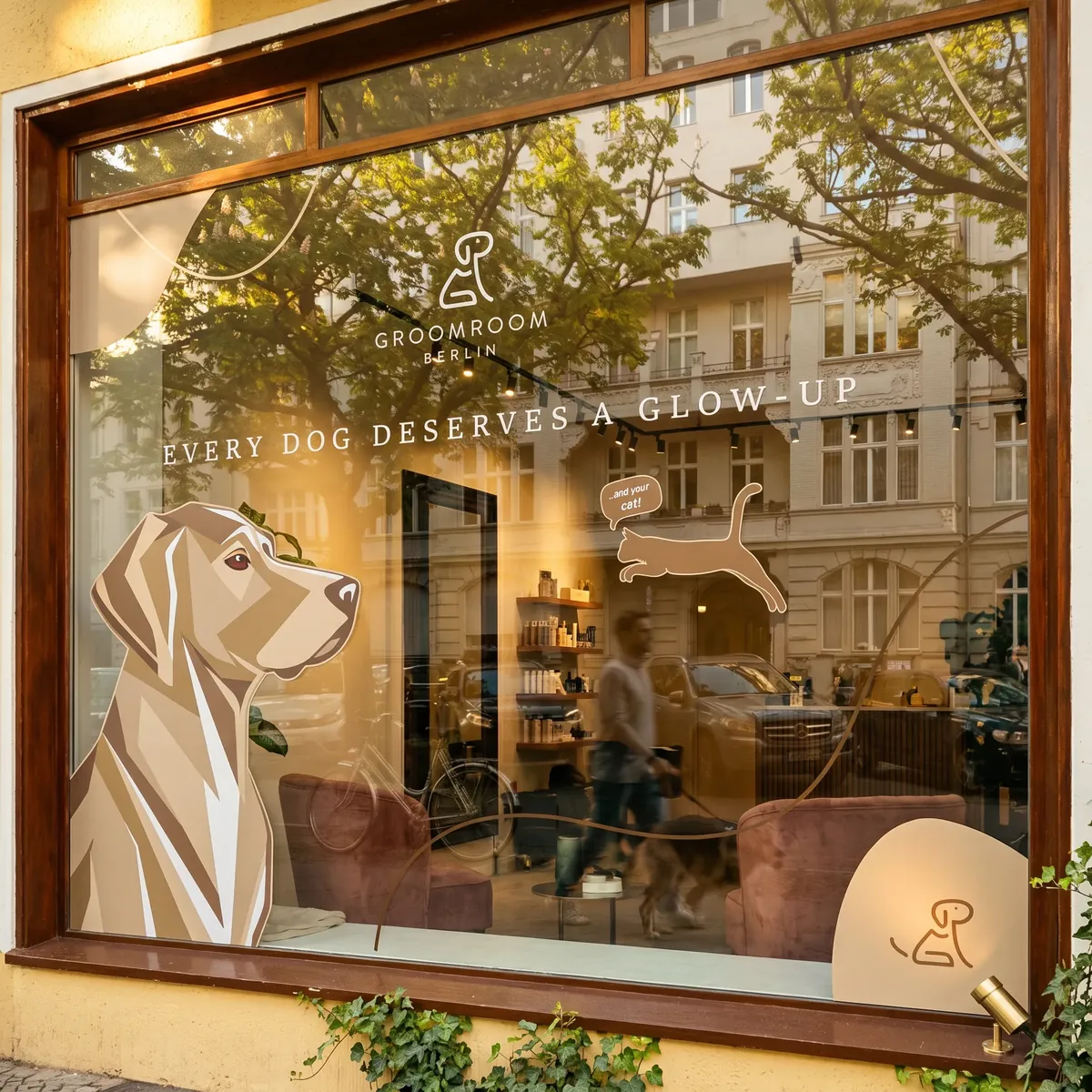 Schaufenster des GroomRoom Berlin
